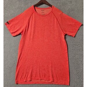 Rhone Men's Large Orange Performance Short Sleeve Shirt Made‎ in Italy